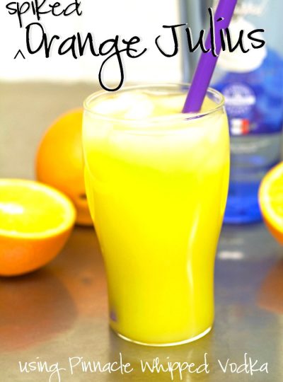 Not your normal Orange Julius! This one is spiked with Pinnacle Whipped Vodka! You'll never ask for a virgin Orange Julius again! ;)