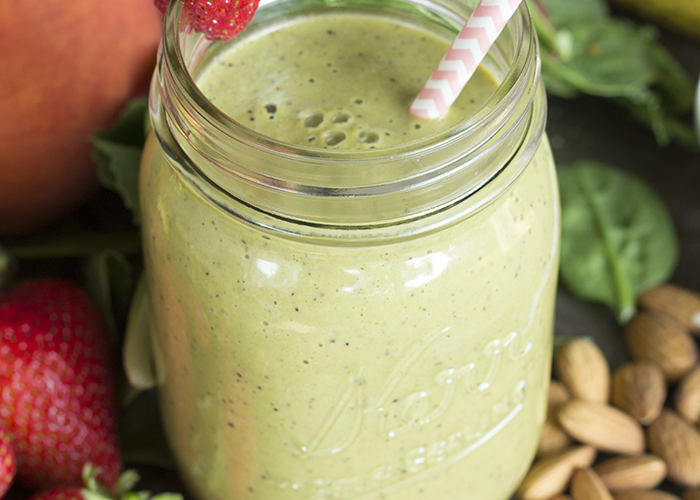 Looking for a morning pick-me-up? Check out my Green Smoothie Recipe. Loaded with tons of nutrition and tastes so good!