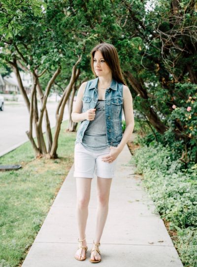 I'm showing you how I styled a pair of white jean shorts that I received in one of my Stitch Fix boxes. Perfect summer time oufit!