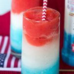 Celebrate the USA with this patriotic adult beverage! This Red, White & Blue Boozy Slush is the perfect addition to your party!
